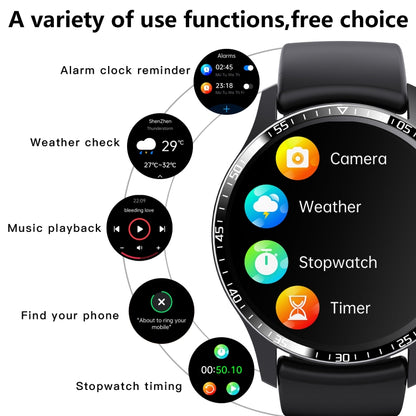 F207 Smart Watch 1.35-Inch Narrow Edge Screen Supports Bluetooth Calls / 24H Health Monitoring / 150+ Sports Modes, Color: Black Bamboo - Smart Watches by buy2fix | Online Shopping UK | buy2fix