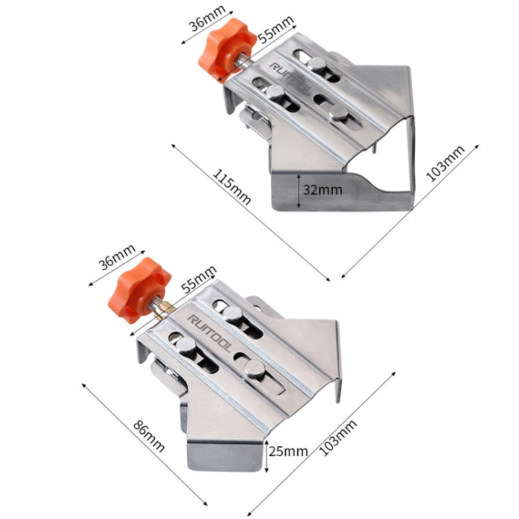 RUITOOL Woodworking Quick Splicing Positioner Stainless Steel Right Angle Fixing Clip, Model: Opening Type - Clamps by RUITOOL | Online Shopping UK | buy2fix