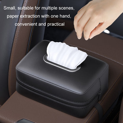 Car Seat Armrest Tissue Box Sun Visor Seat Back Hanging Paper Bag(Gray) - Stowing Tidying by buy2fix | Online Shopping UK | buy2fix