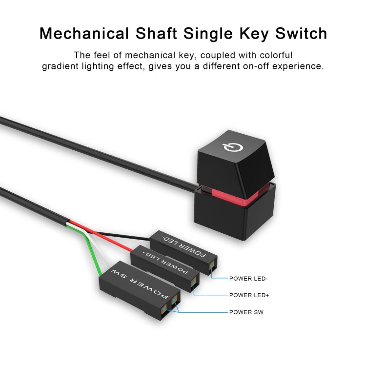 Desktop Computer Mobile Switch Computer Extension Cable Start Button, Color: White Case Colorful Light 4m Cable - PC Power Supplies by buy2fix | Online Shopping UK | buy2fix