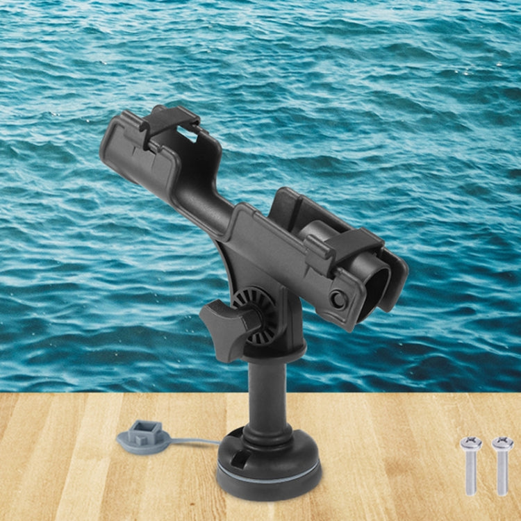 Marine 360 Degree Adjustable Plastic Fishing Rod Holder(With Round Mounting Base) - Marine Accessories & Parts by buy2fix | Online Shopping UK | buy2fix