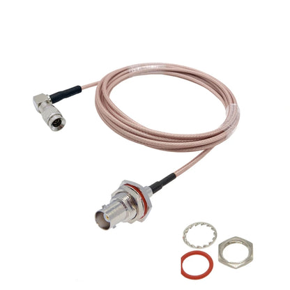 100cm CC4 Male Elbow To BNC Through Wall Waterproof Female Connector Cable RG179 Coaxial RF Wire - Connectors by buy2fix | Online Shopping UK | buy2fix