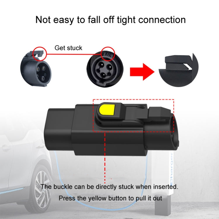 TYPE2-TYPE1 New Energy Vehicle Charging Station Adapter(Black) - EV Charger Accessories by buy2fix | Online Shopping UK | buy2fix