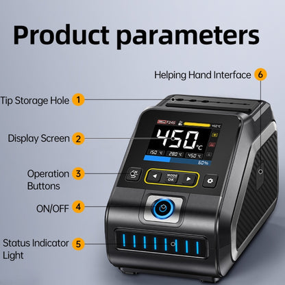 FNIRSI 200W Intelligent Constant Temperature Electric Soldering Iron Station, Set: US Plug F210 K Head - Electric Soldering Iron by FNIRSI | Online Shopping UK | buy2fix