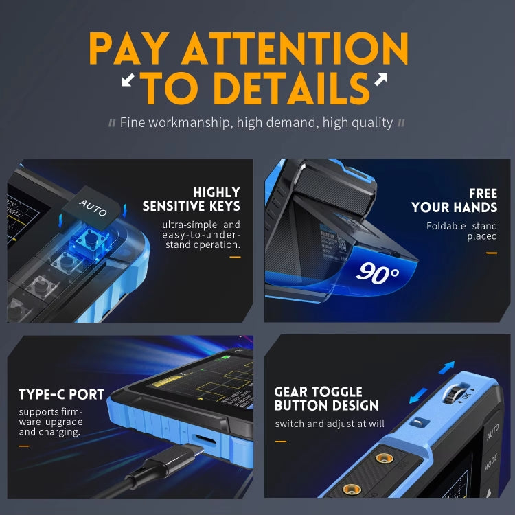 FNIRSI 2 In 1 Mini Portable Digital Oscilloscope Signal Generator, Set: Upgrade - Digital Multimeter by FNIRSI | Online Shopping UK | buy2fix