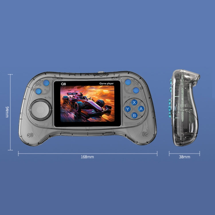 Q8 Handheld Game Console 3.0 Inch Screen Support TV Connection Built In 800 Games Singles Transparent Purple - Pocket Console by buy2fix | Online Shopping UK | buy2fix