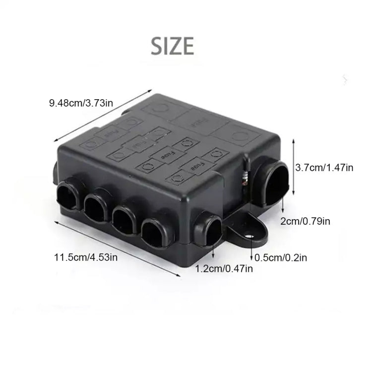 Five-Way One-Input Four-Output Fuse Box RV Power Supply Modification, Specifications: Fuse Box - Fuse by buy2fix | Online Shopping UK | buy2fix