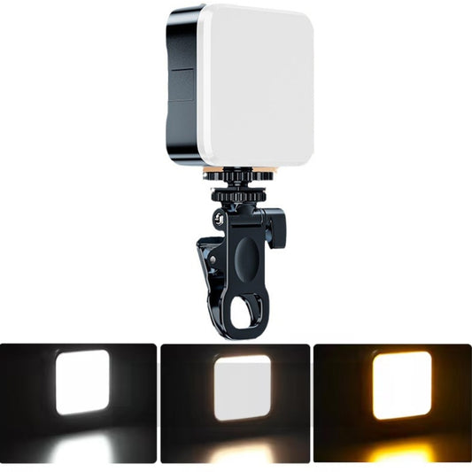 Clip Fill Light with PTZ Video Conference Mobile Phone Camera Photography Lamp, Spec: Battery Type 3-color Light - Selfie Light by buy2fix | Online Shopping UK | buy2fix