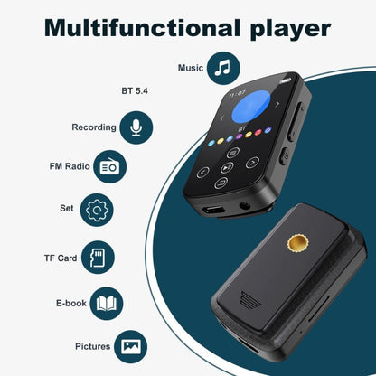 MP3 Bluetooth Music Player HIFI Sports Clip Touch Screen MP4, Memory: No TF Card(Black) - MP3 Player by buy2fix | Online Shopping UK | buy2fix