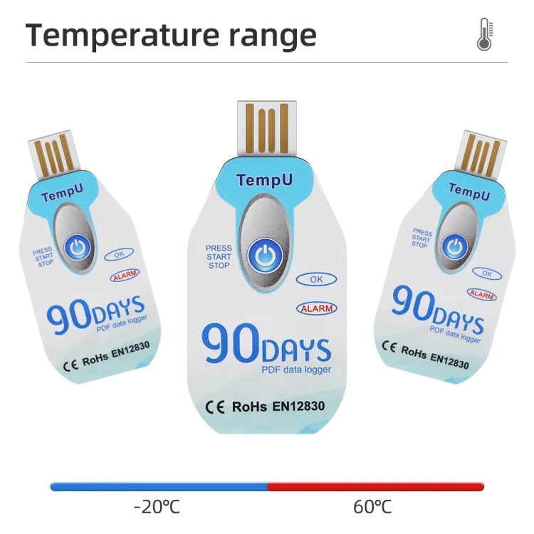 TempU Disposable Temperature Recorder For Cold Chain Transport Vehicles(60 Days) - Thermostat & Thermometer by TempU | Online Shopping UK | buy2fix