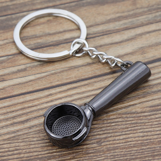 Mini Metal Keychain Coffee Utensils Decorative Pendant, Style: Spoon Black - Key Rings by buy2fix | Online Shopping UK | buy2fix