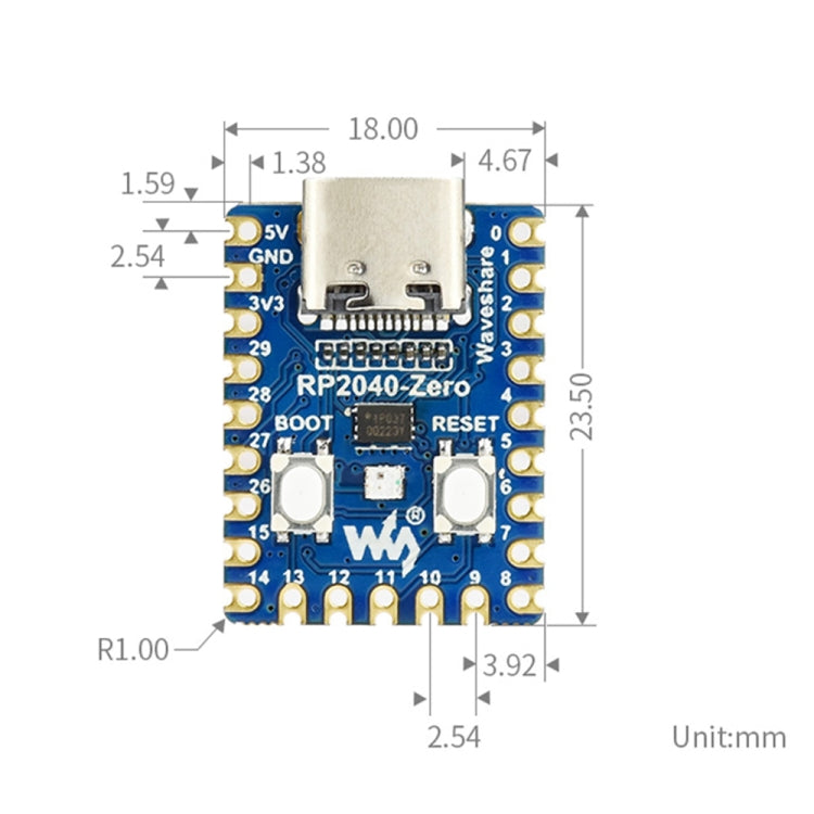 Waveshare Pico-Like MCU Board Based On Raspberry Pi RP2040, Spec: Zero-M - Boards & Shields by Waveshare | Online Shopping UK | buy2fix