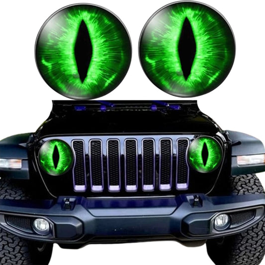 1pair Beast Eyes Headlight Decorative Stickers Off-Road Vehicle Front Lights Stereo Decals, Style: 4 - Lamp Decoration by buy2fix | Online Shopping UK | buy2fix