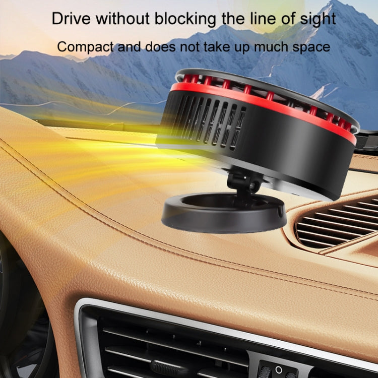 12V Car Heater 360 Adjustable Defogging Defrosting Heating Fan Heating Cooling Function Windscreen Defroster Demister(Black Red) - Heating & Fans by buy2fix | Online Shopping UK | buy2fix