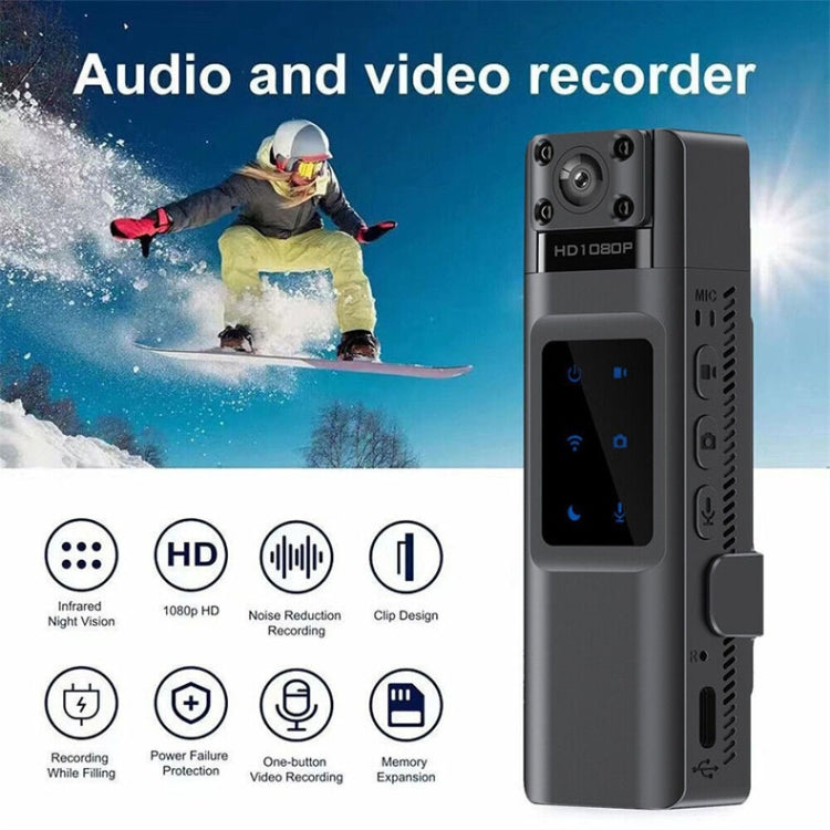 WIFI HD Night Vision Chest-Worn Work Recorder Cycling Camera, Model: L13+32G TF Card+Bracket - Video Cameras by buy2fix | Online Shopping UK | buy2fix