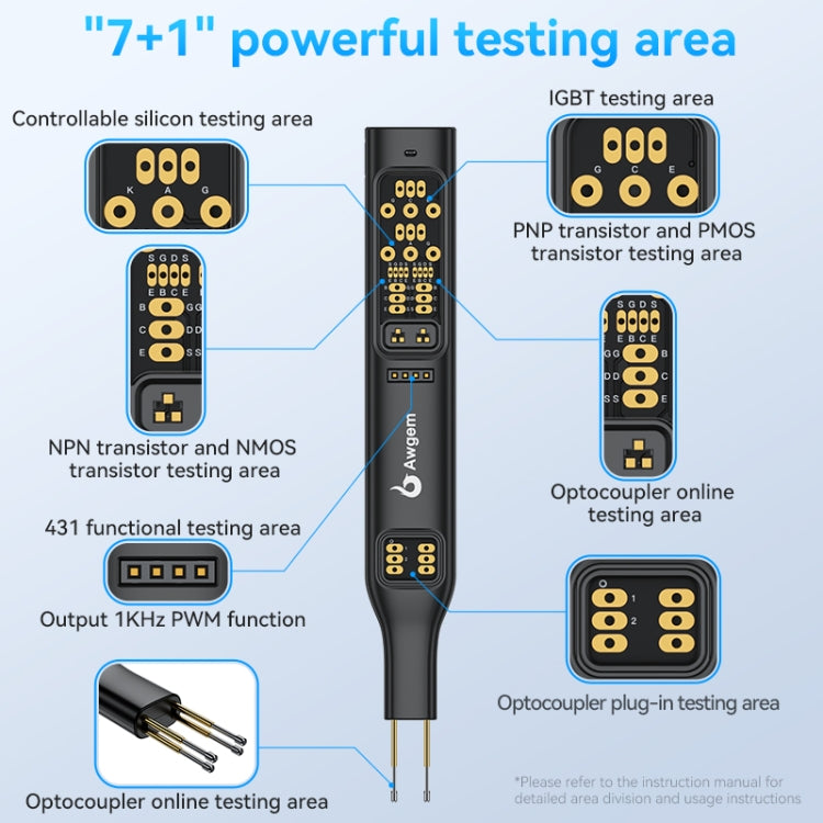 Awgem Multi-Function Optocoupler Tester Electronic Repair Tool, Model: TO2P Charging - Other Tester Tool by Awgem | Online Shopping UK | buy2fix