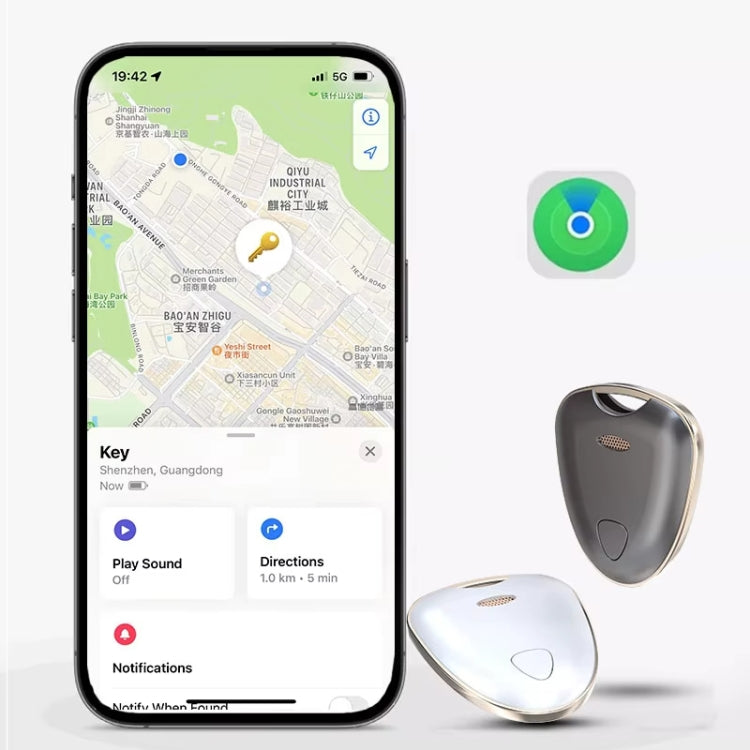 Smart Tracker Tag Anti-Lost Key Finder Works With Find My App(Silver) - Personal Tracker by buy2fix | Online Shopping UK | buy2fix