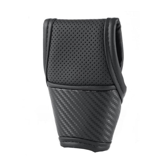 Car Automatic Universal Perforated Breathable Cowhide Side Opening Shift Cover, Style: B-Black - Shift Knob by buy2fix | Online Shopping UK | buy2fix