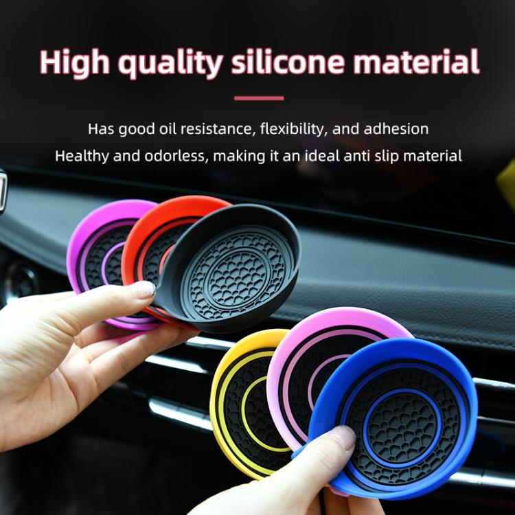 Car Bowl-shaped Non-slip Heat-insulating Double-ring Water Coaster, Color: Purple - Car Drink Holders by buy2fix | Online Shopping UK | buy2fix