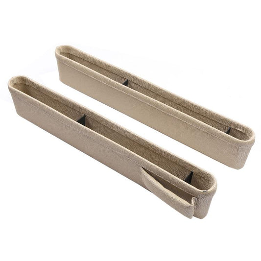 4207 1pair Universal Car Gap Storage Box Interior Decoration Supplies Car Storage Box(Beige) - Stowing Tidying by buy2fix | Online Shopping UK | buy2fix