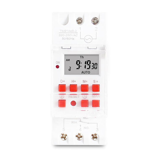 SINOTIMER TM919sB 220V 30A 1 Second Interval 7-Day Programmable Timer Din Rail Mounted - Switch by SINOTIMER | Online Shopping UK | buy2fix