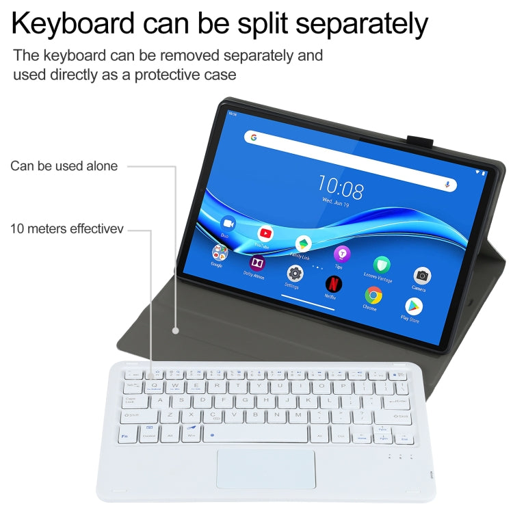 AM10-A Detachable Bluetooth Backlight Keyboard Ultrathin Horizontal Flip Leather Tablet Case with Touchpad & Holder for Lenovo M10 Plus 10.3 inch X606F(Rose Gold) - Lenovo Keyboard by buy2fix | Online Shopping UK | buy2fix