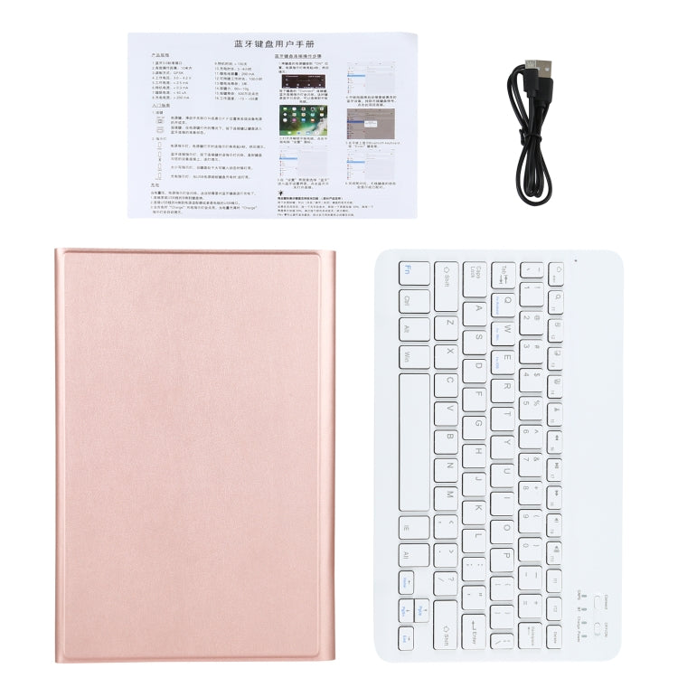 AM13 2 in 1 Removable Bluetooth Keyboard + Protective Leather Tablet Case with Holder for Lenovo Tab P11 Pro (TB-XJ706F)(Rose Gold) - Lenovo Keyboard by buy2fix | Online Shopping UK | buy2fix