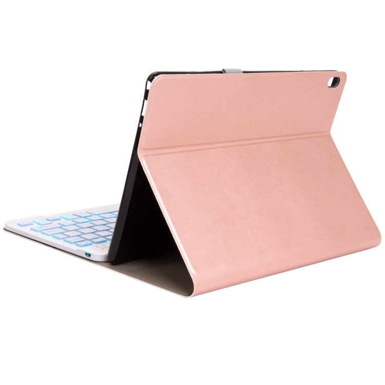 M10S 2 in 1 Removable Bluetooth Keyboard + Leather Tablet Case with Backlight & Holder for Lenovo Tab M10 TB-X505X (Rose Gold) - Lenovo Keyboard by buy2fix | Online Shopping UK | buy2fix