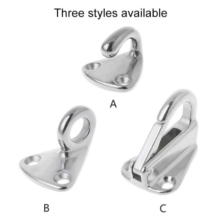 316 Stainless Steel Yacht Fender Hook Spring Coat Hook with 2 x 3.9x13 Screws - Marine Accessories & Parts by buy2fix | Online Shopping UK | buy2fix