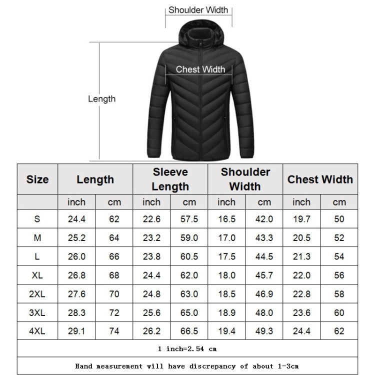 USB Heated Smart Constant Temperature Hooded Warm Coat for Men and Women (Color:Red Size:S) - Down Jackets by buy2fix | Online Shopping UK | buy2fix