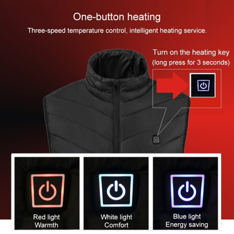 USB Heated Smart Constant Temperature Hooded Warm Coat for Men and Women (Color:Dark Blue Size:XL) - Down Jackets by buy2fix | Online Shopping UK | buy2fix