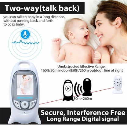 VB601 2.0 inch LCD Screen Hassle-Free Portable Baby Monitor, Support Two Way Talk Back, Night Vision(US Plug) - Security by buy2fix | Online Shopping UK | buy2fix