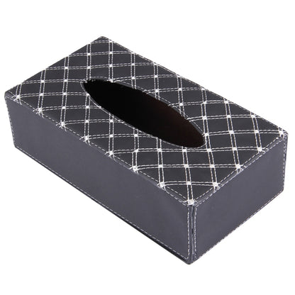 Luxury PU Leather Cover Case Tissue Box Car Pumping Tray - Tissue Boxes by buy2fix | Online Shopping UK | buy2fix