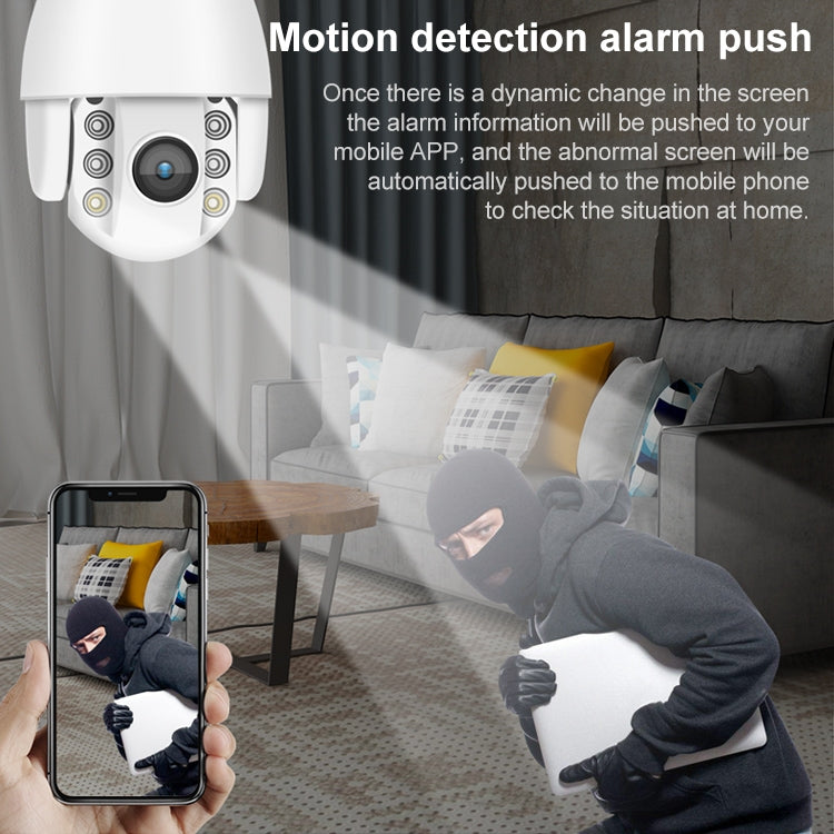 QX2 4G (US Version) 1080P HD 360 Degrees Panoramic Day and Night Full-color Waterproof Smart Camera, Support Motion Detection / Two-way Voice / TF Card, EU Plug - Security by buy2fix | Online Shopping UK | buy2fix