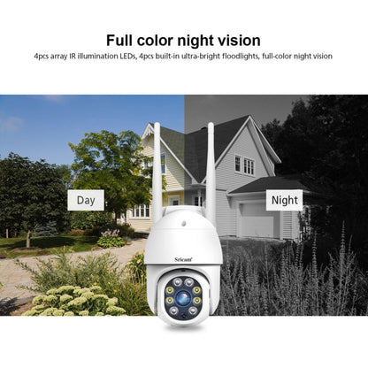 Sricam SP028 1080P HD Outdoor PTZ Camera, Support Two Way Audio / Motion Detection / Humanoid Detection / Color Night Vision / TF Card, EU Plug - Security by Sricam | Online Shopping UK | buy2fix