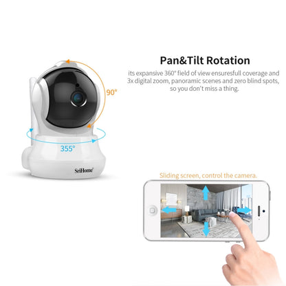 SriHome SH020 3.0 Million Pixels 1296P HD AI IP Camera, Support Two Way Talk / Auto Tracking / Humanoid Detection / Night Vision / TF Card, EU Plug - Security by SriHome | Online Shopping UK | buy2fix