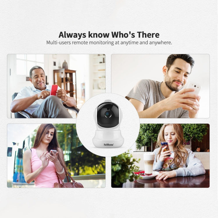 SriHome SH020 3.0 Million Pixels 1296P HD AI IP Camera, Support Two Way Talk / Auto Tracking / Humanoid Detection / Night Vision / TF Card, UK Plug - Security by SriHome | Online Shopping UK | buy2fix