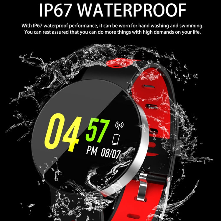 Z8 0.96 inches TFT Color Screen Smart Bracelet IP67 Waterproof, Silicone Watchband, Support Call Reminder /Heart Rate Monitoring /Sleep Monitoring /Sedentary Reminder /Blood Pressure Monitoring(Black Red) - Smart Wear by buy2fix | Online Shopping UK | buy2fix