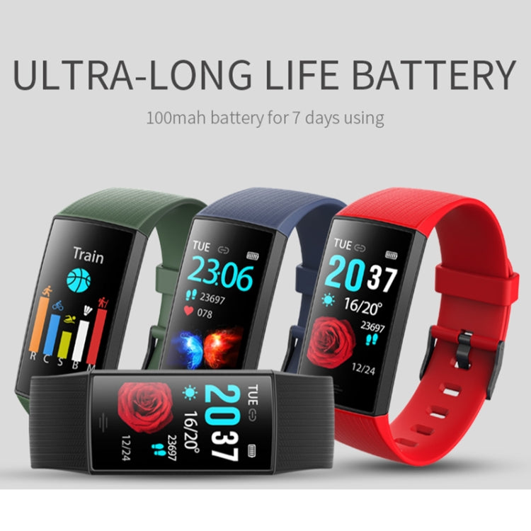 CY11 1.14 inches IPS Color Screen Smart Bracelet IP67 Waterproof, Support Step Counting / Call Reminder / Heart Rate Monitoring / Sleep Monitoring (Red) - Smart Wear by buy2fix | Online Shopping UK | buy2fix