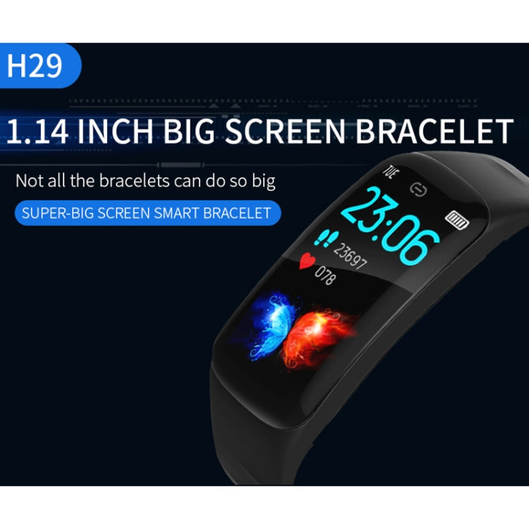 H29 1.14 inches IPS Color Screen Smart Bracelet IP67 Waterproof, Support Step Counting / Call Reminder / Heart Rate Monitoring / Sleep Monitoring (Blue) - Smart Wear by buy2fix | Online Shopping UK | buy2fix