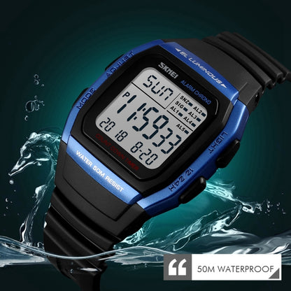 SKMEI 1278 Fashionable Outdoor 50m Waterproof Digital Watch Student Sports Wrist Watch Support 5 Group Alarm Clocks (Titanium) - Sport Watches by SKMEI | Online Shopping UK | buy2fix