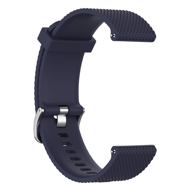 22mm Texture Silicone Wrist Strap Watch Band for Fossil Gen 5 Carlyle, Gen 5 Julianna, Gen 5 Garrett, Gen 5 Carlyle HR (Dark Blue) - Smart Wear by buy2fix | Online Shopping UK | buy2fix