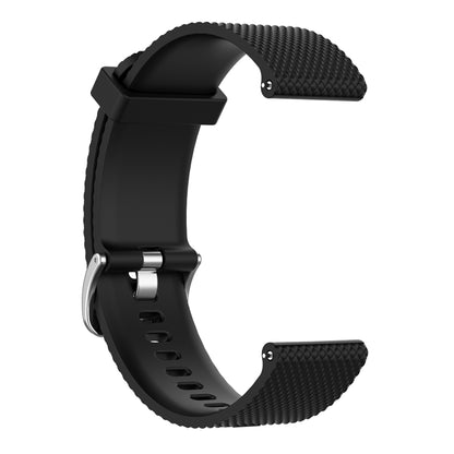 22mm Texture Silicone Wrist Strap Watch Band for Fossil Hybrid Smartwatch HR, Male Gen 4 Explorist HR, Male Sport (Black) - Watch Bands by buy2fix | Online Shopping UK | buy2fix