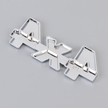 Car Number 4 x 4 Personalized Aluminum Alloy Decorative Sticker, Size: 9 x 3.5 x 2.3cm (Silver) - 3D Metal Sticker by buy2fix | Online Shopping UK | buy2fix