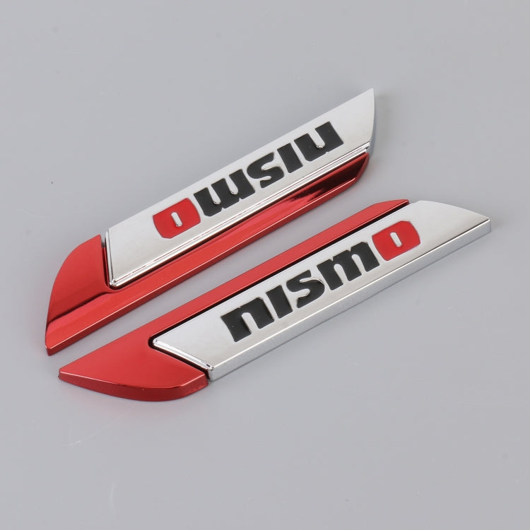 1 Pair Car Letters NISMO Personalized Aluminum Alloy Decorative Stickers, Size: 11.5 x 2.5 x 0.5cm (Red) - 3D Metal Sticker by buy2fix | Online Shopping UK | buy2fix