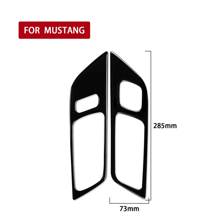 For Ford Mustang 2015-2020 Car Door Handle Panel Decorative Sticker, Right Drive (Black) - In Car by buy2fix | Online Shopping UK | buy2fix