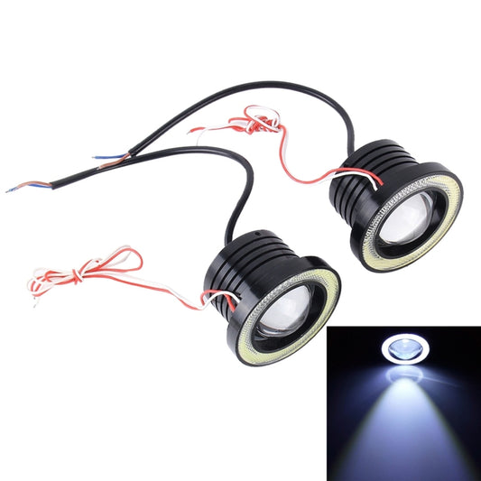 3.0 inch DC 12V 10W 900LM 6500K Car Angel Eyes Fog Lamp Foglight(White Light + White Light) - Fog / Driving Lights by buy2fix | Online Shopping UK | buy2fix