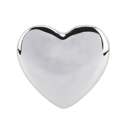 Heart Shape Car Metal Body Decorative Sticker (Silver) - Decorative Sticker by buy2fix | Online Shopping UK | buy2fix