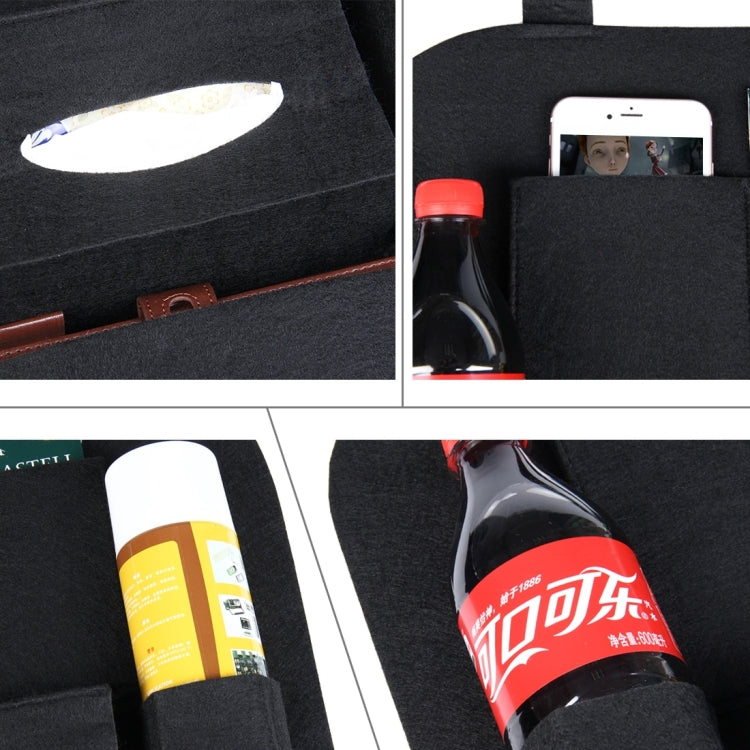 KANEED Auto Car Backseat Organizer Multi-Pocket Travel Storage Bag for Sunglass Phone Tissue Beverage Drink Can(Black) - Stowing Tidying by KANEED | Online Shopping UK | buy2fix