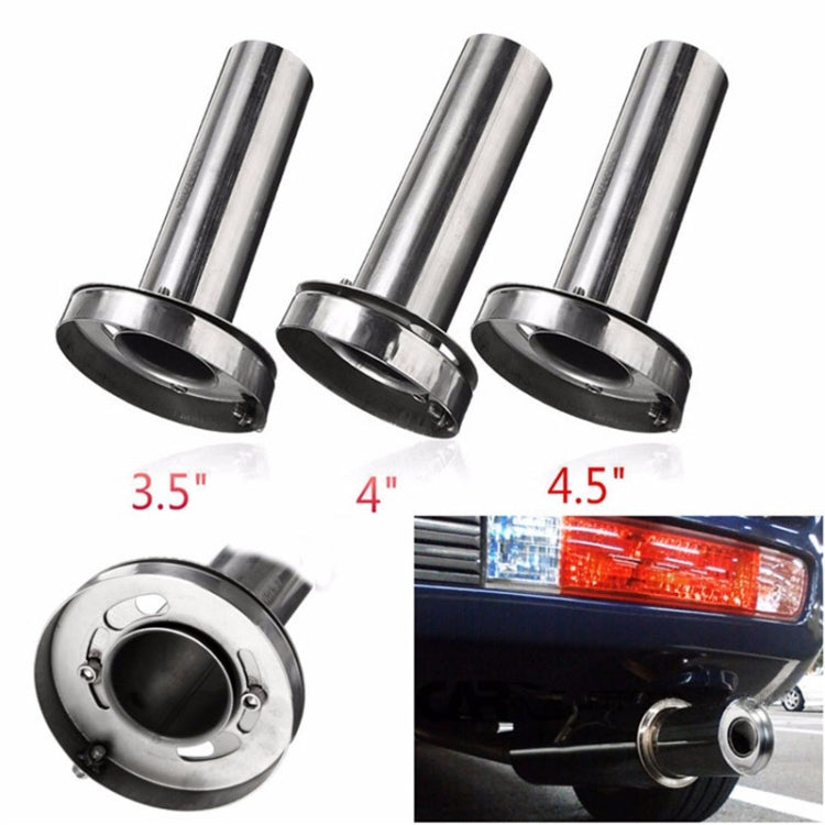3.5 inch Universal Car 304 Stainless Steel Exhaust Pipe Muffler Adjustable Tail Muffler Tip - In Car by buy2fix | Online Shopping UK | buy2fix